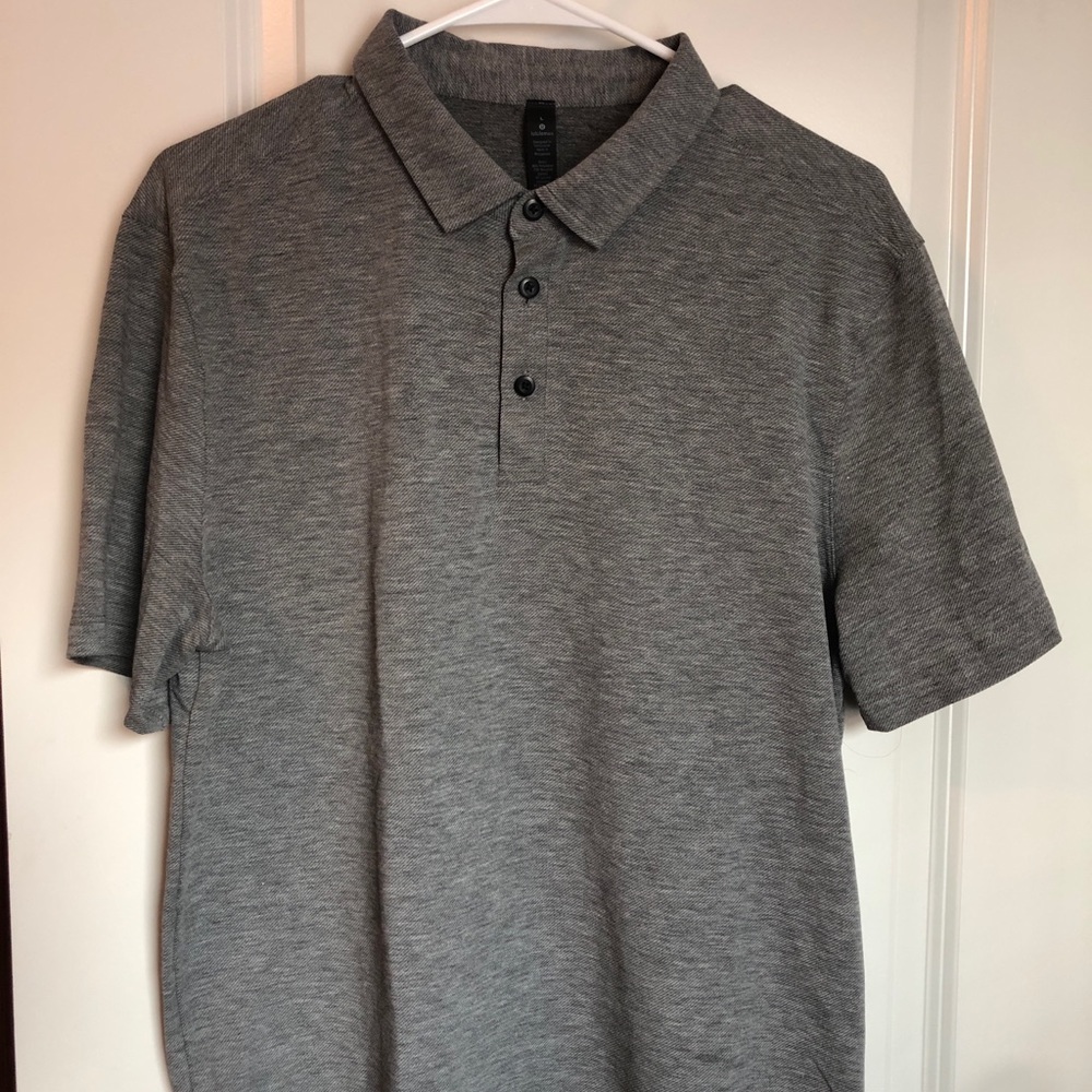 Men’s Lululemon Collared Shirt - Gray, Size Large